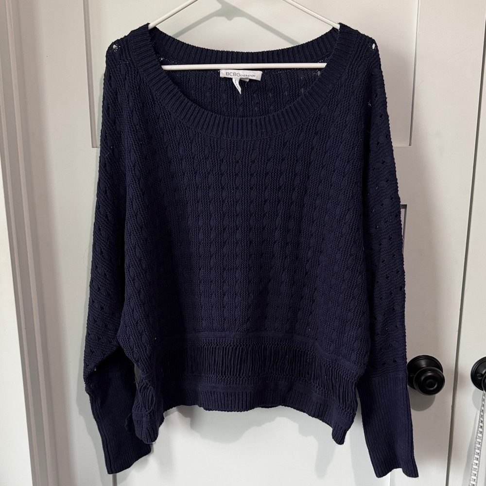 BCBG Deep Blue Knit Sweater